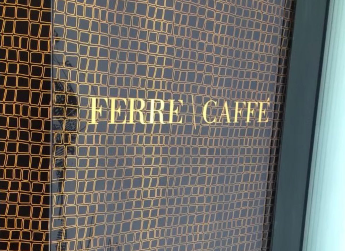 Caffe Ferre — Printed glass features in a speciality coffee house