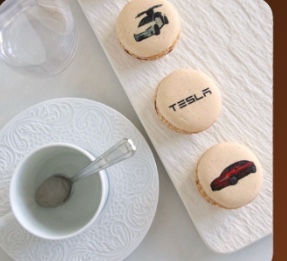 Food printing in Dubai, a logo printed direct onto confectionery with edible ink