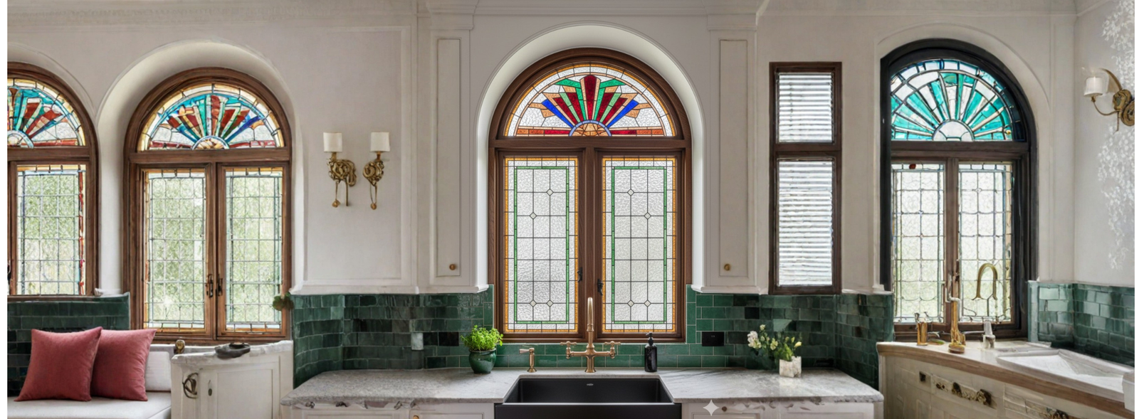 Custom kitchen glass window printing with stylish, long-lasting designs.