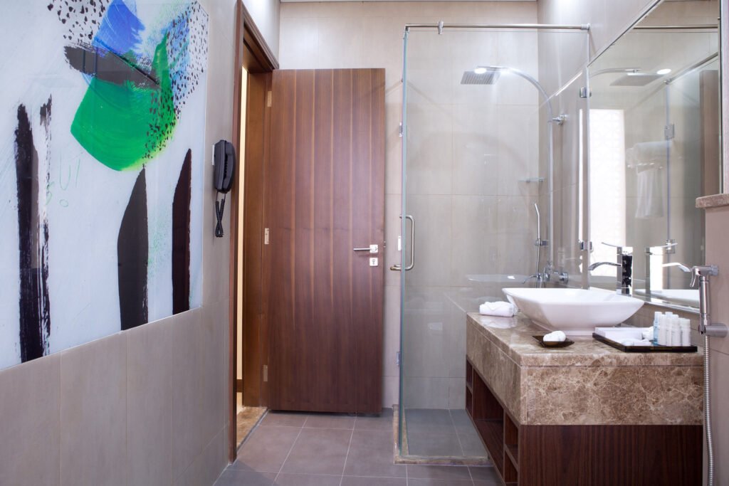 Custom bathroom wall prints for modern interiors