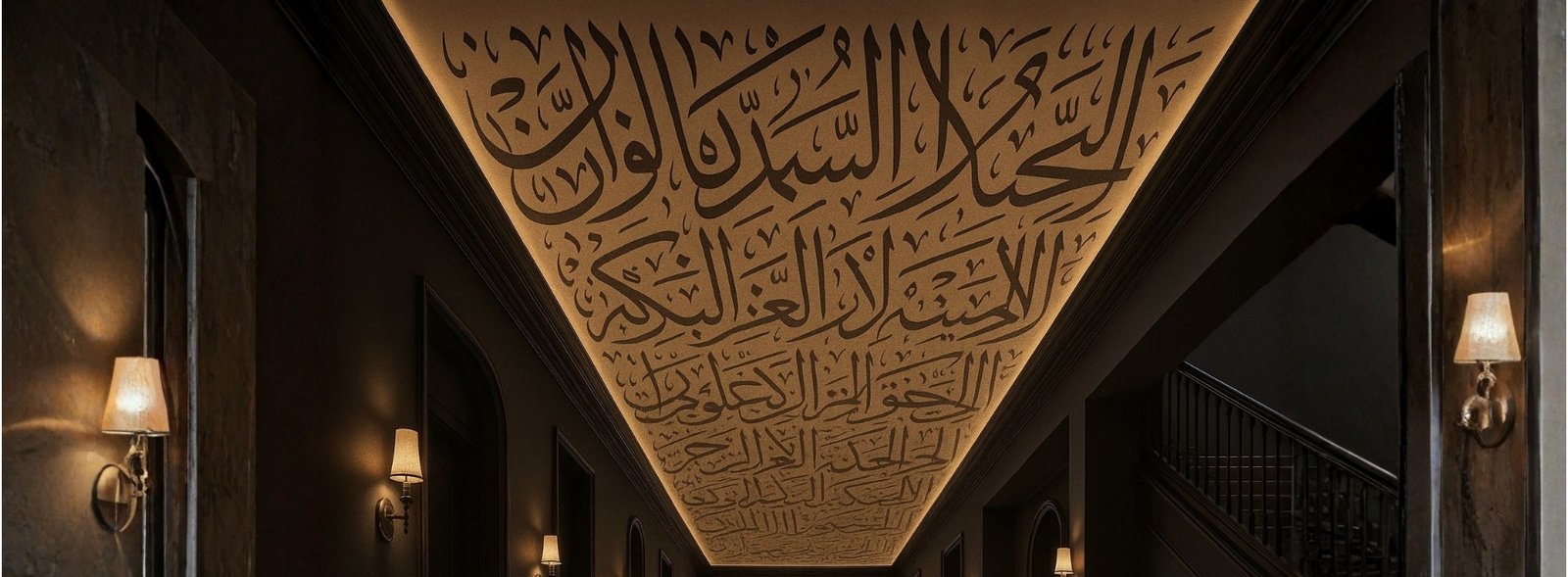 Custom high ceiling prints for dramatic interiors