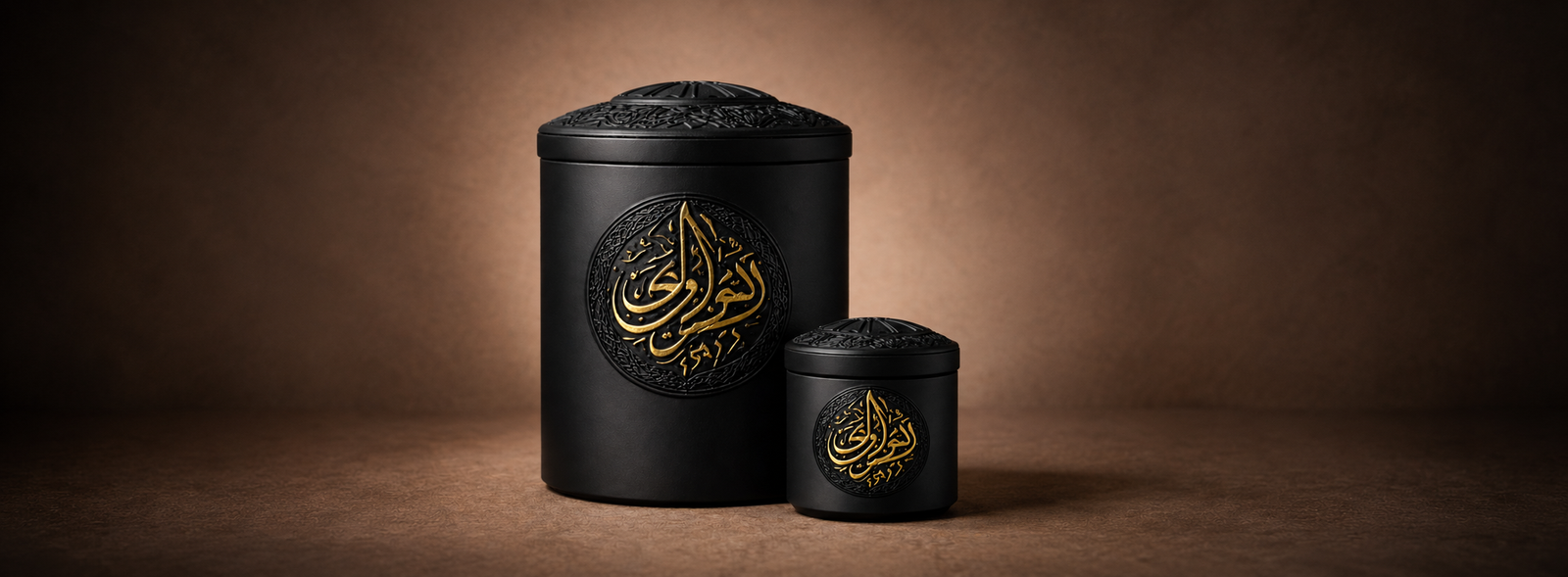 Luxury candle jars with premium direct UV printing featuring detailed artwork, durable finishes, and customized branding for luxury packaging and gifting.